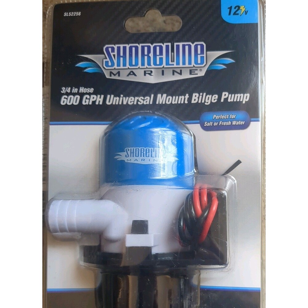 New Marine 600 GPH  Bilge Pump universal Mount  12V 3 amp 3/4" Hose Bass Boat